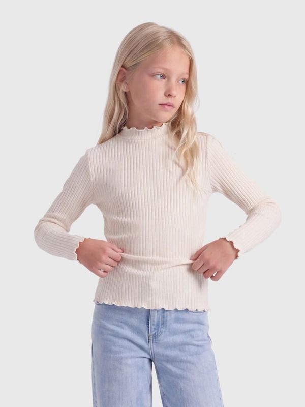 Only Girls Hi-Neck Top Fransiska - Whitecap Gray