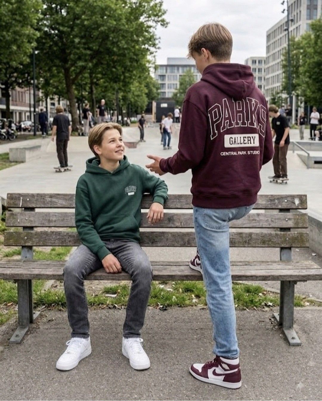 Only &amp; Sons Junior Relaxed Hoodie Turner Parks Gallery - Port Royale, Kleur: Port Royale PARKS GALLERY, Maat: 158/164