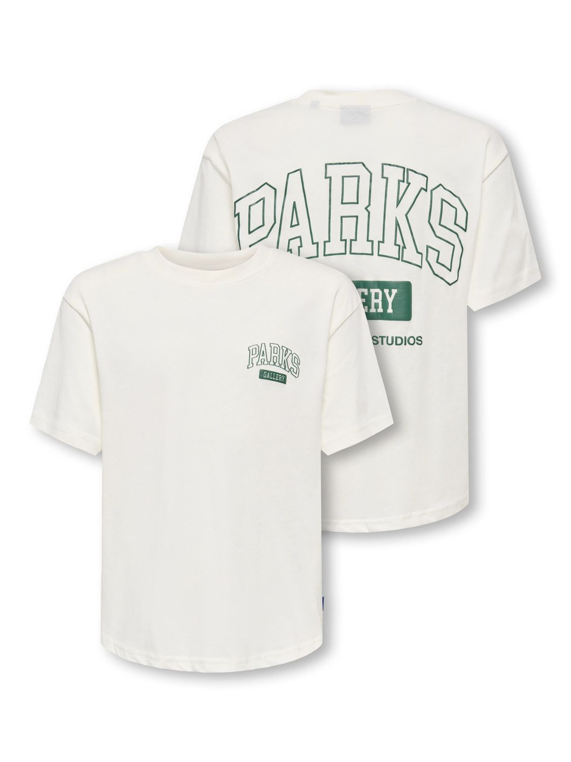 Only &amp; Sons Junior Relaxed Short Sleeve T-Shirt Parks Gallery- Cloud Dancer, Kleur: Cloud Dancer PARKS, Maat: 146/152