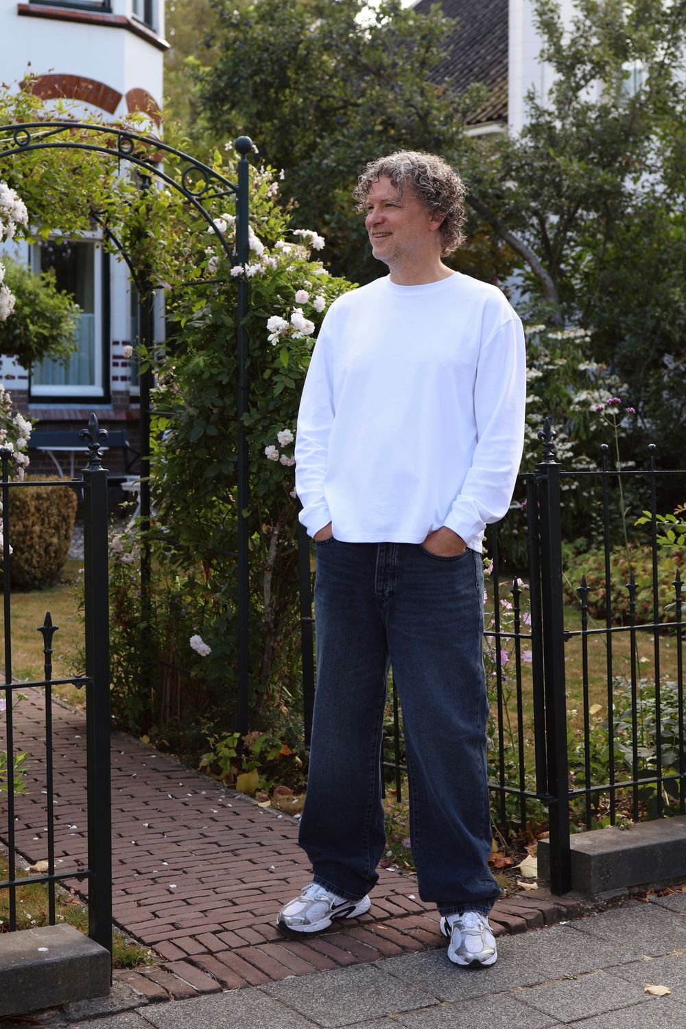 Only &amp; Sons Long Sleeve Shirt Caspian Airflex - White, Kleur: White, Maat: M