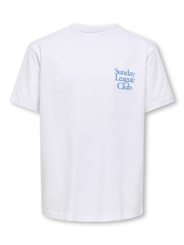 Only &amp; Sons Junior Boxy Short Sleeve T-Shirt Fred Run Club - Bright White