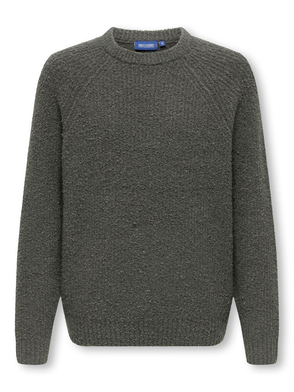 Only &amp; Sons Junior Relaxed Long Sleeve Raglan Knitwear Dale - Beluga, Kleur: Beluga, Maat: 146/152