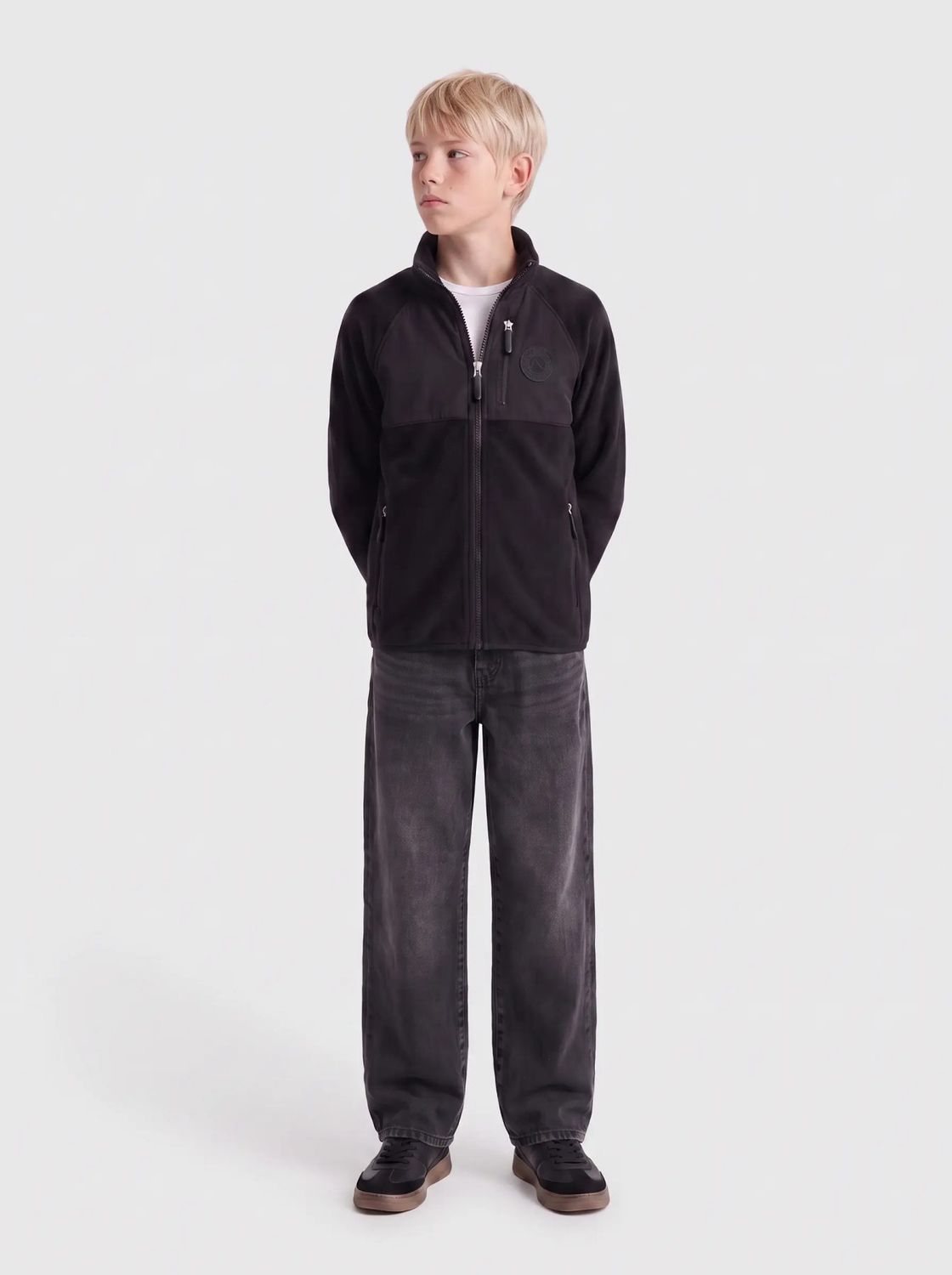 Only &amp; Sons Junior Loose Fit Jeans Fade WB - Washed Black, Kleur: Washed Black, Maat: 152