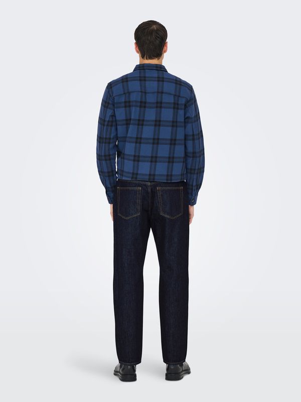 Only &amp; Sons Straight Jeans Edge - Dark Blue Denim RINSE
