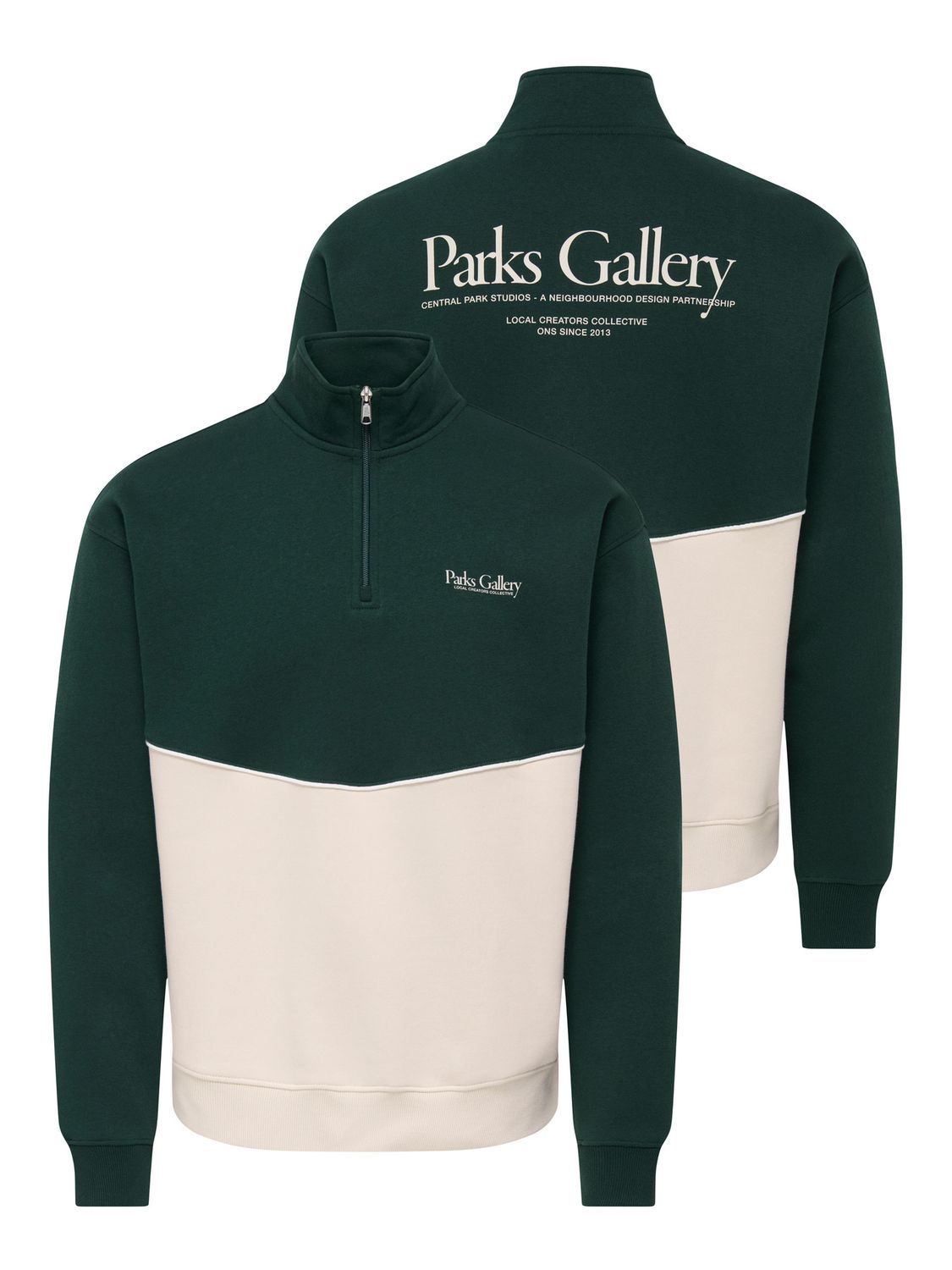 Only &amp; Sons Relaxed Half Zip Ceres - Moonbeam, Kleur: Moonbeam PINE GROVE, Maat: L
