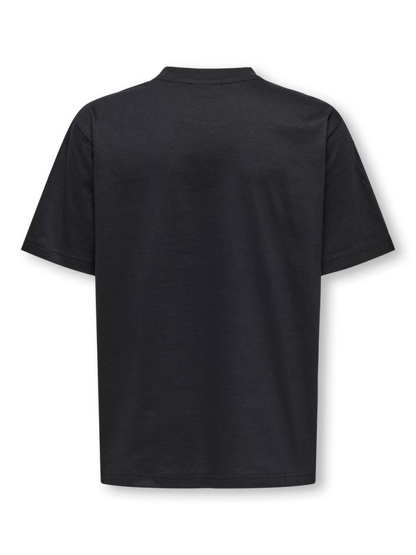 Only &amp; Sons Junior Relaxed Fit Short Sleeve T-Shirt Fred Life - Black Onyx