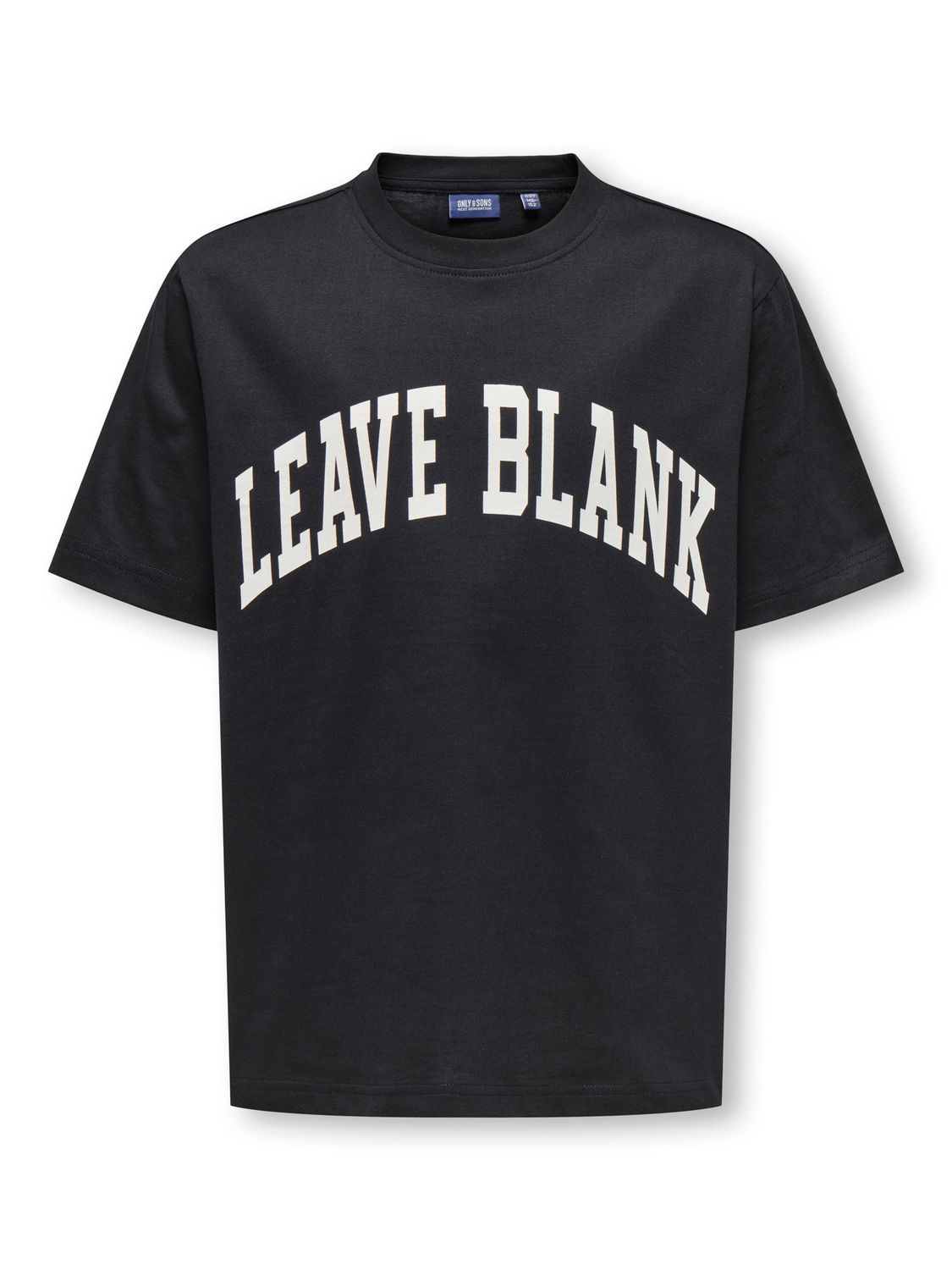 Only &amp; Sons Junior Relaxed Fit Short Sleeve T-Shirt Fred Life - Black Onyx, Kleur: Black Onyx LEAVE BLANK VARSITY, Maat: 146/152