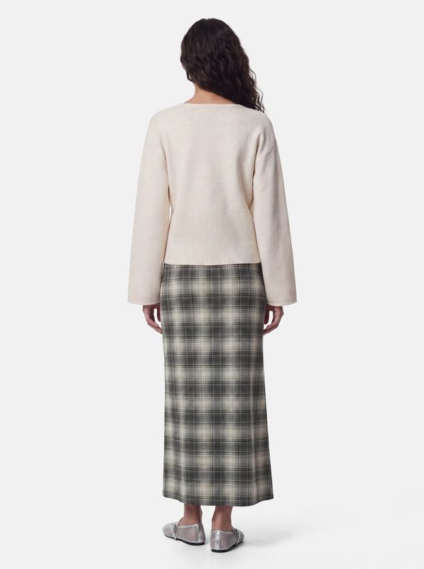 Pieces Long Sleeve Wrap Knit Cardigan Silly BC - Birch