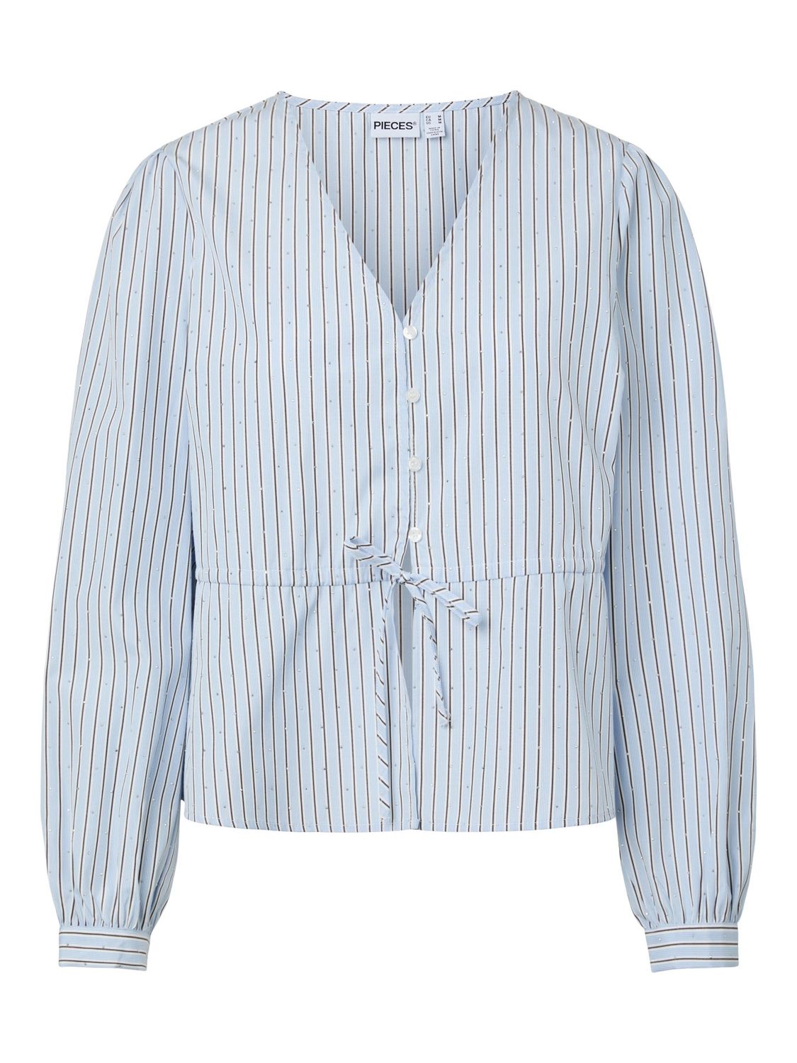 Pieces Top Everson - Brunnera Blue, Kleur: Brunnera Blue Plum Perfect/Cloud Dancer, Maat: M