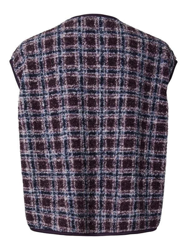 Pieces Teddy Vest Katty NOOS BC - Plum Perfect