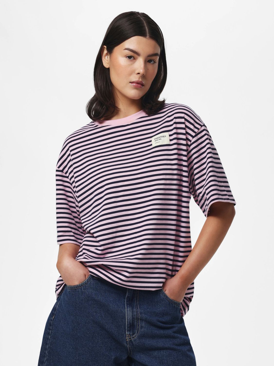 Pieces Short Sleeve T-Shirt Sadie Juniors D2D - Roseate Spoonbill, Kleur: Roseate Spoonbill MARITIME BLUE, Maat: S