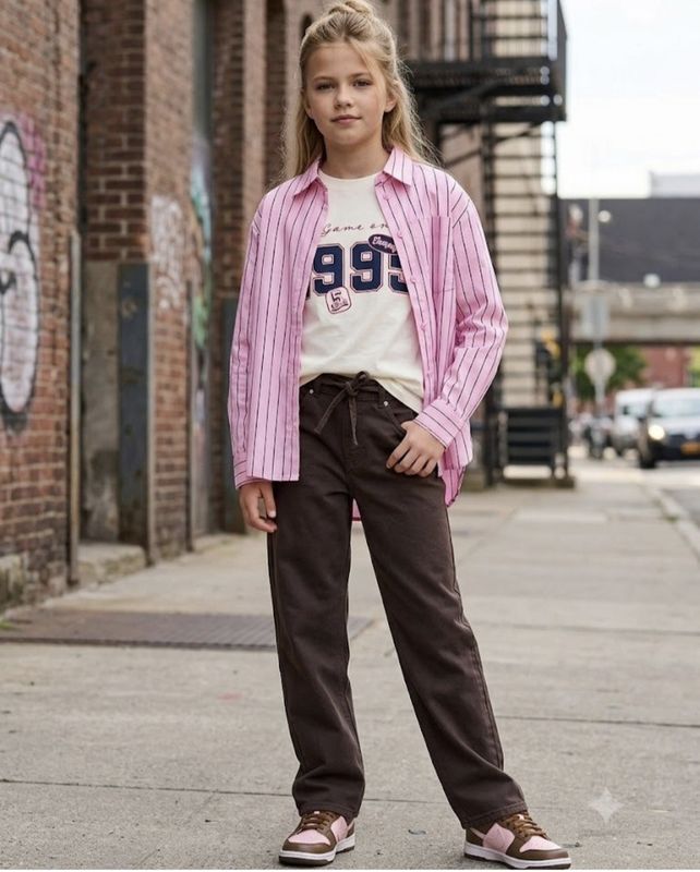 Only Girls Jeans Gianna Straight - Coffee Bean