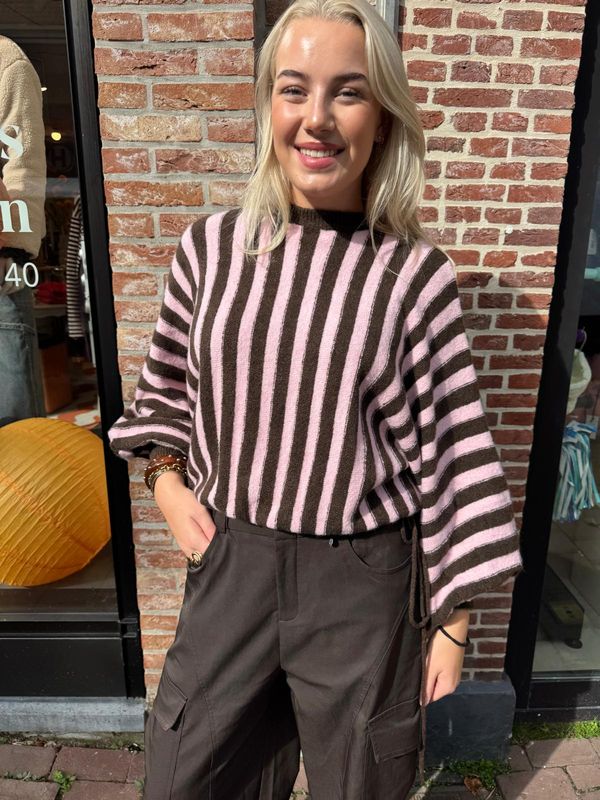 Ambika Trui Puk - bruin roze