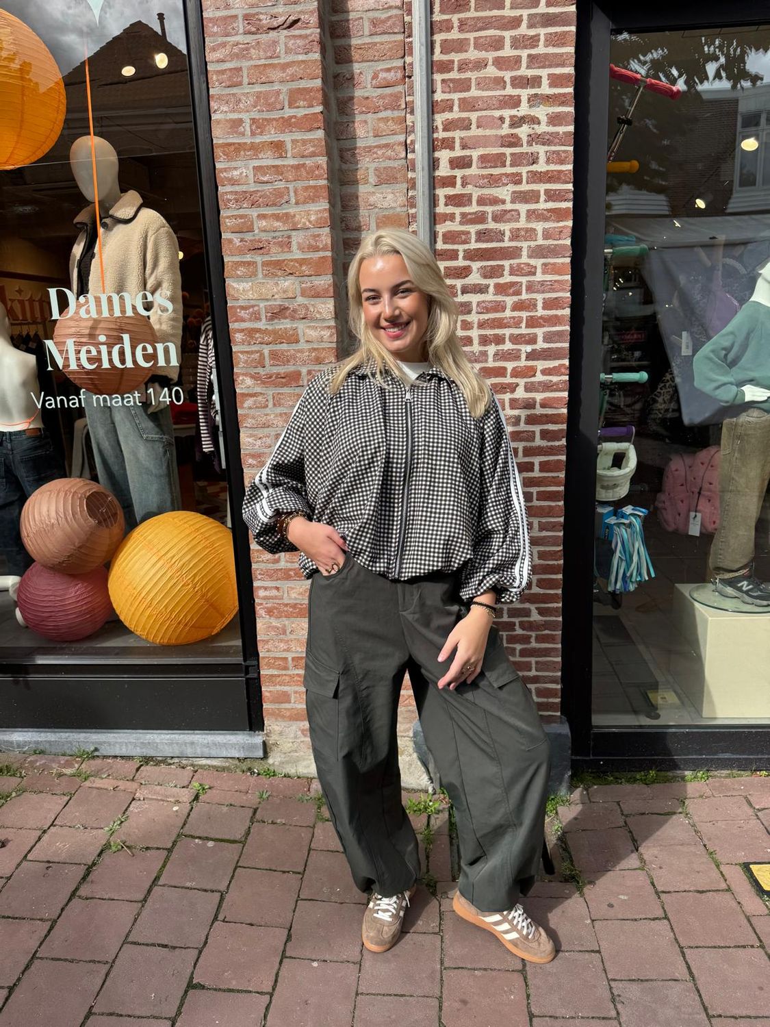 kik jas Lis - zwart ruit, Kleur: zwart, Maat: One Size