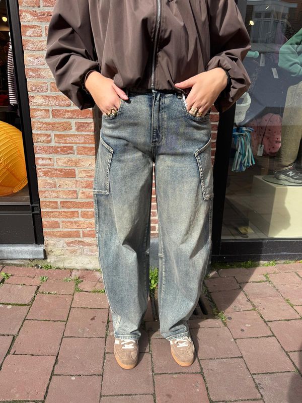 Queen Hearts-Ballon jeans 7 - Washed Bleu