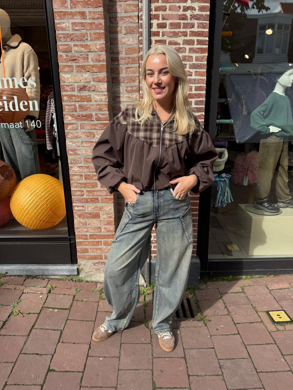 Queen Hearts-Ballon jeans 7 - Washed Bleu, Kleur: Washed Bleu, Maat: XS