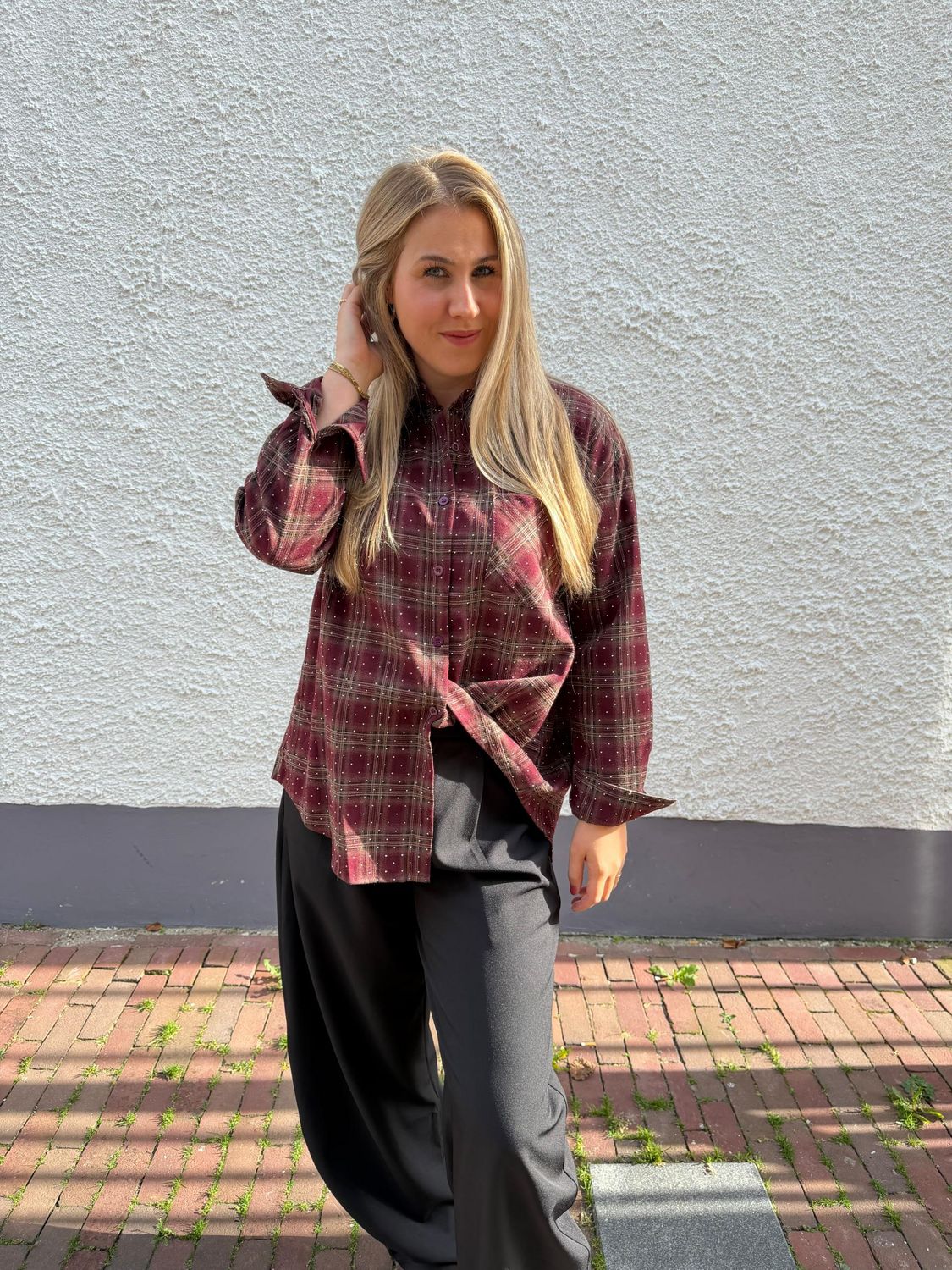 kik Blouse Flamant - bordo, Kleur: Bordo, Maat: One Size