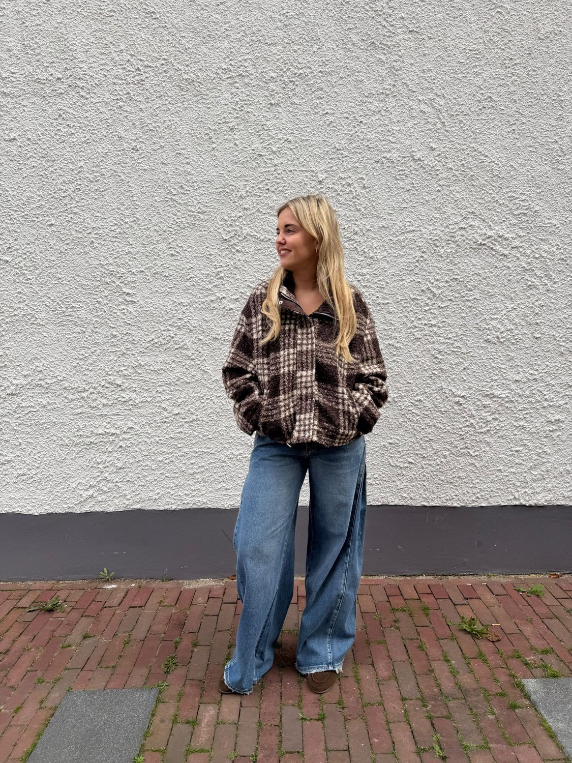 kik Jas Icone - Bruin Geruit, Kleur: Bruin, Maat: S/M
