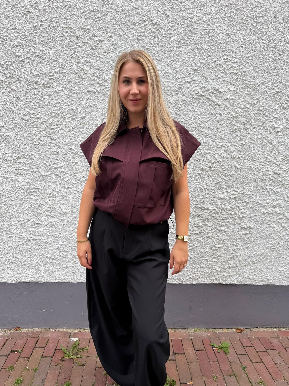 Ambika Gilet Kime - plum, Kleur: Plum, Maat: S/M