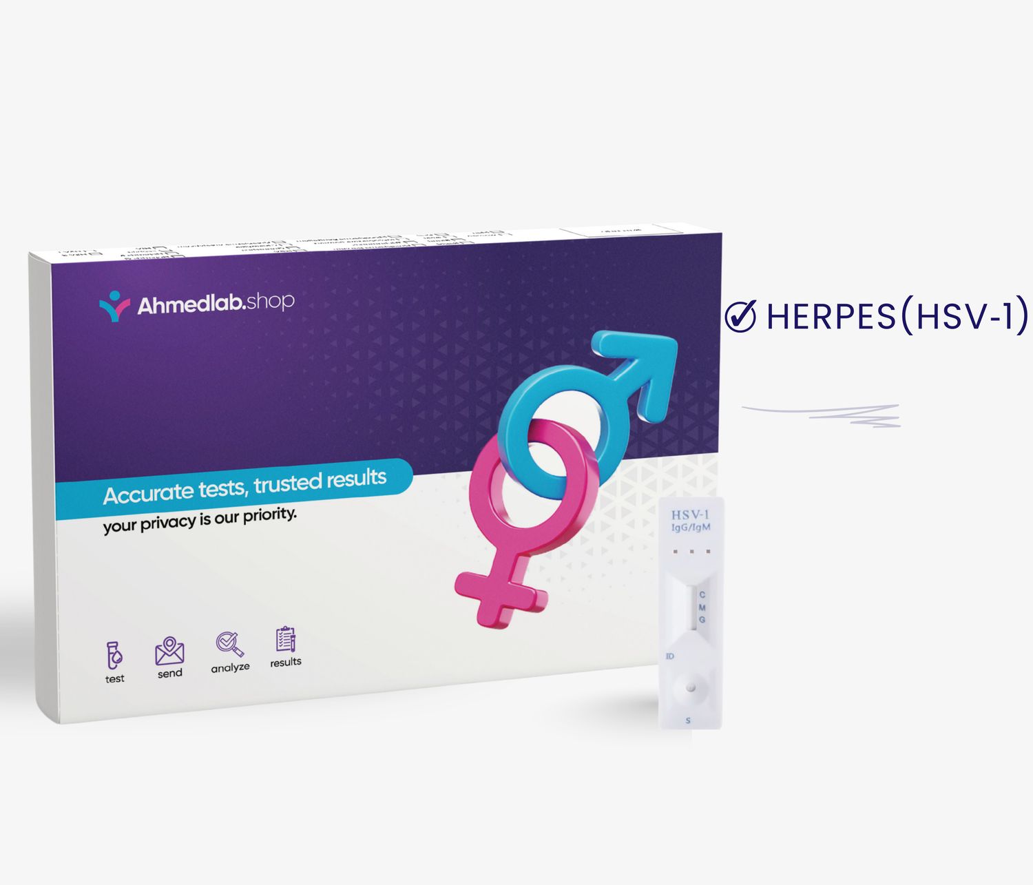 Oral Herpes Home Test (HSV-1) – result within 10 minutes