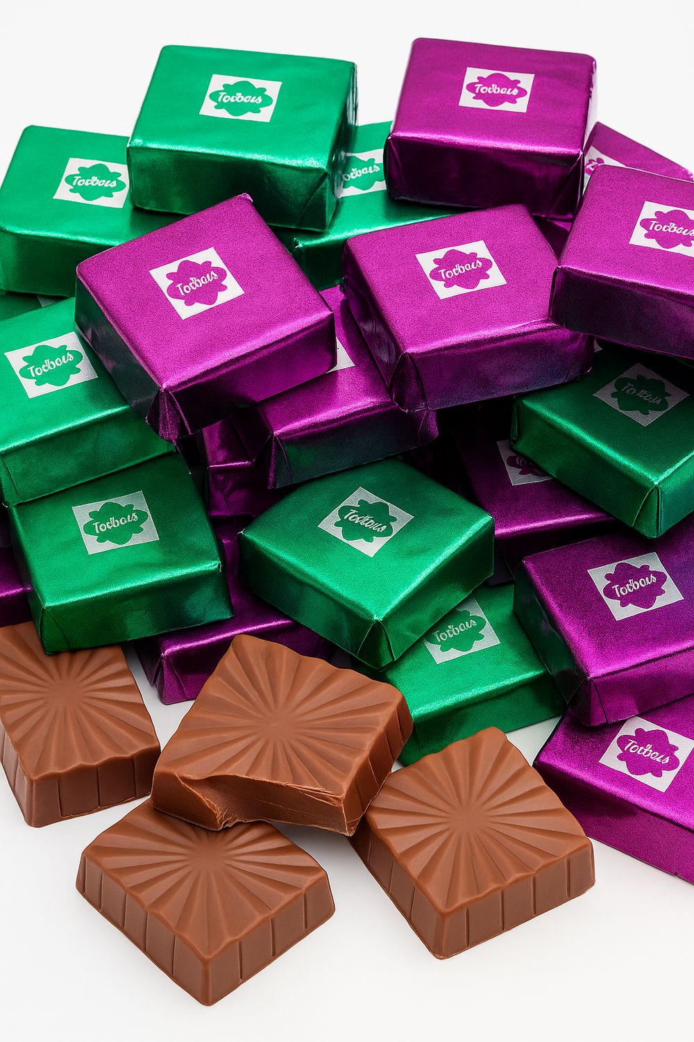 Cuadrados de chocolate Praline