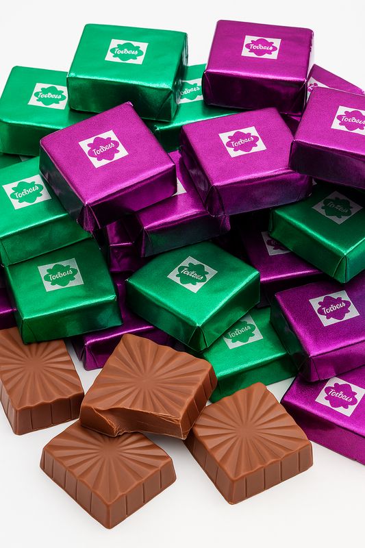 Cuadrados de chocolate Praline