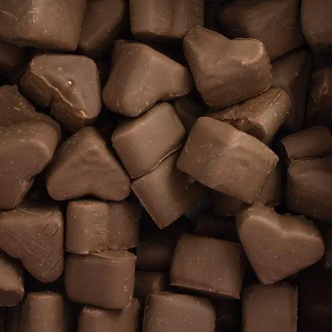 Chocolates de corazón de fini