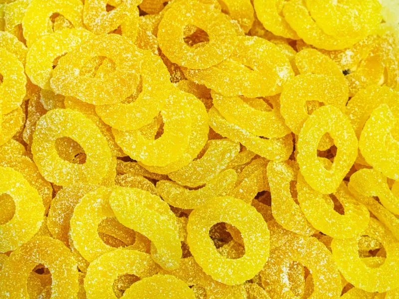Rodajas de piña ácidas