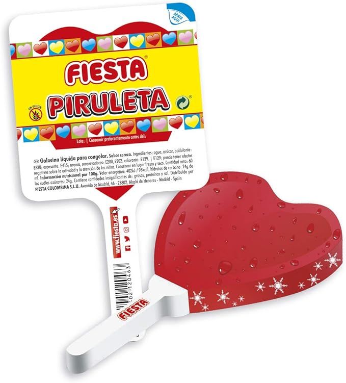 Piruleta Helada  Sabor Cereza Fiesta