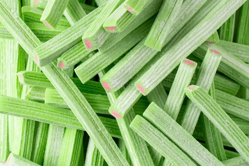 Regaliz sabor sandía  Rayaditos verdes