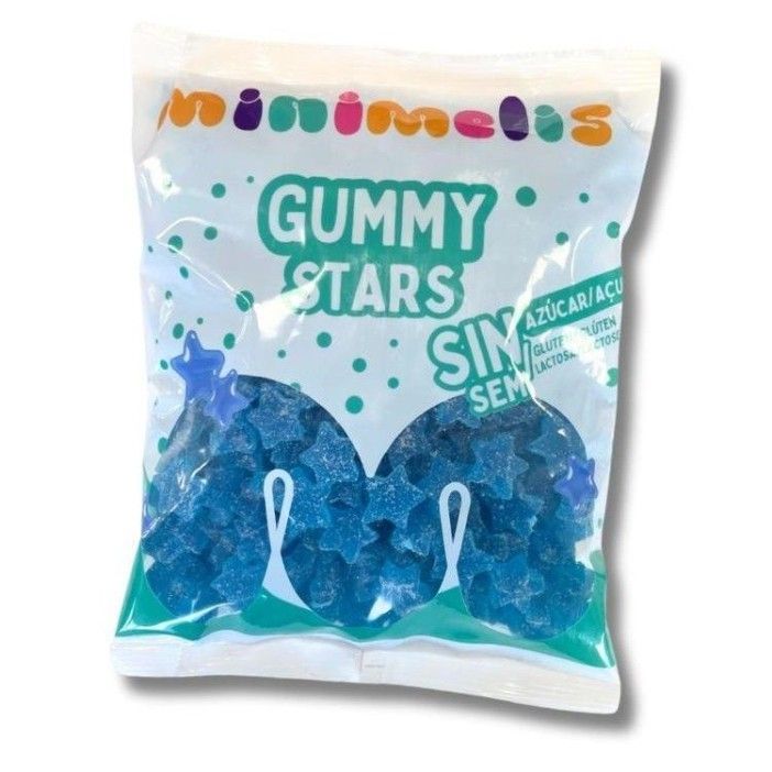 Golosinas sin azúcar Minimelis Estrellas Azules rebozadas