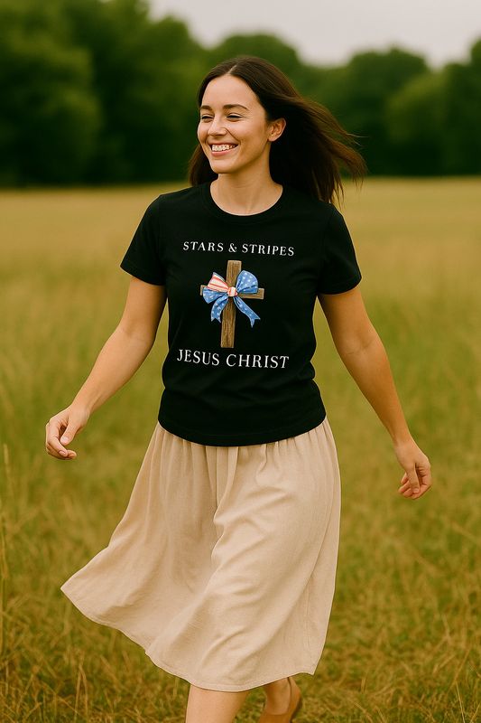 Stars &amp; Stripes, Jesus Christ- Classic T-Shirt