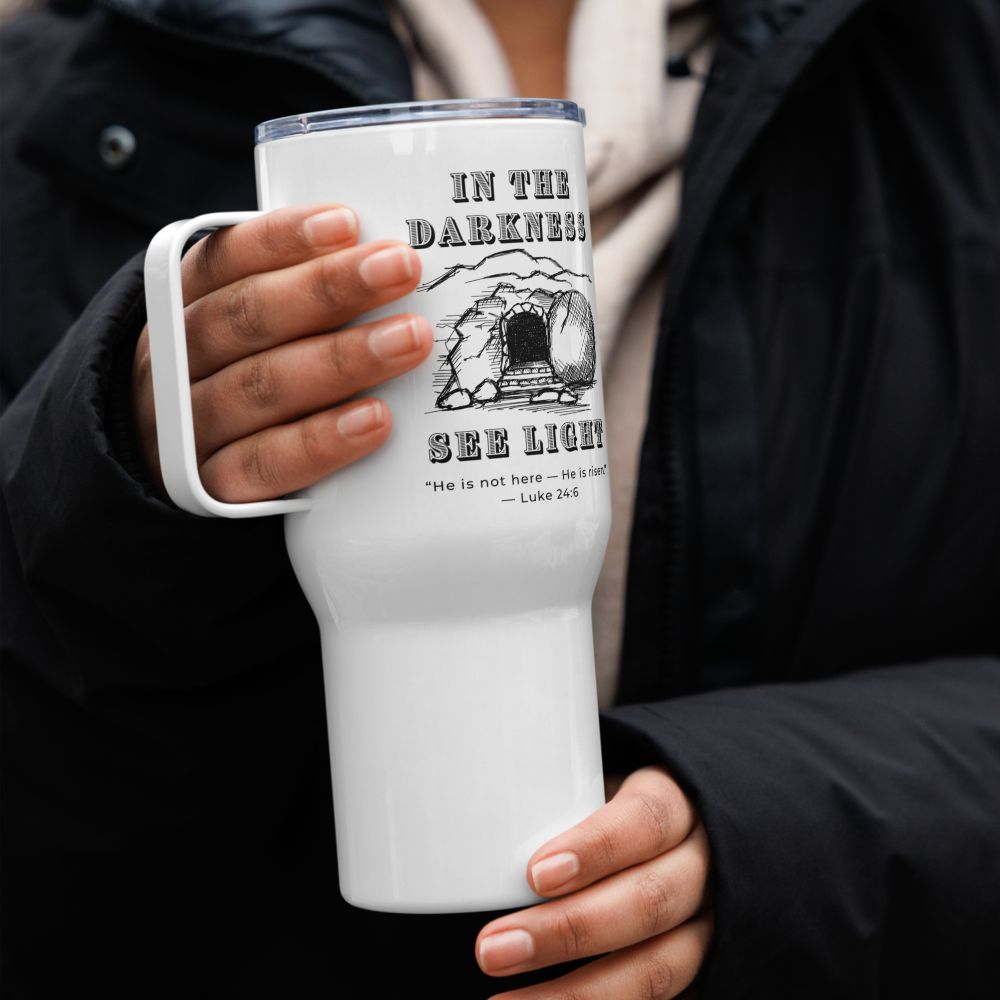 25oz Faith and Coffee-Travel Mug with Handle