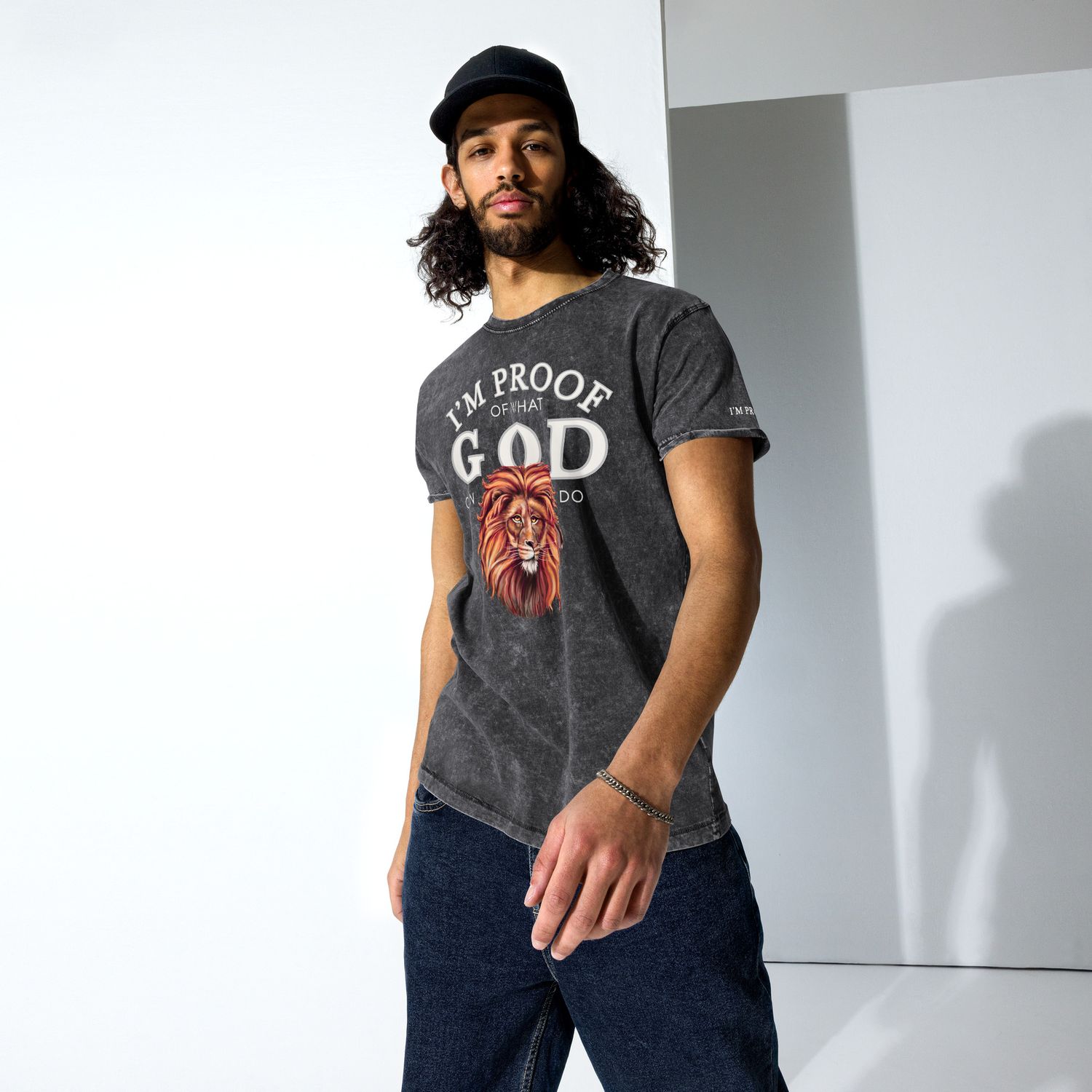 I&#39;m Proof of What God Can Do- Men&#39;s Denim T-Shirt