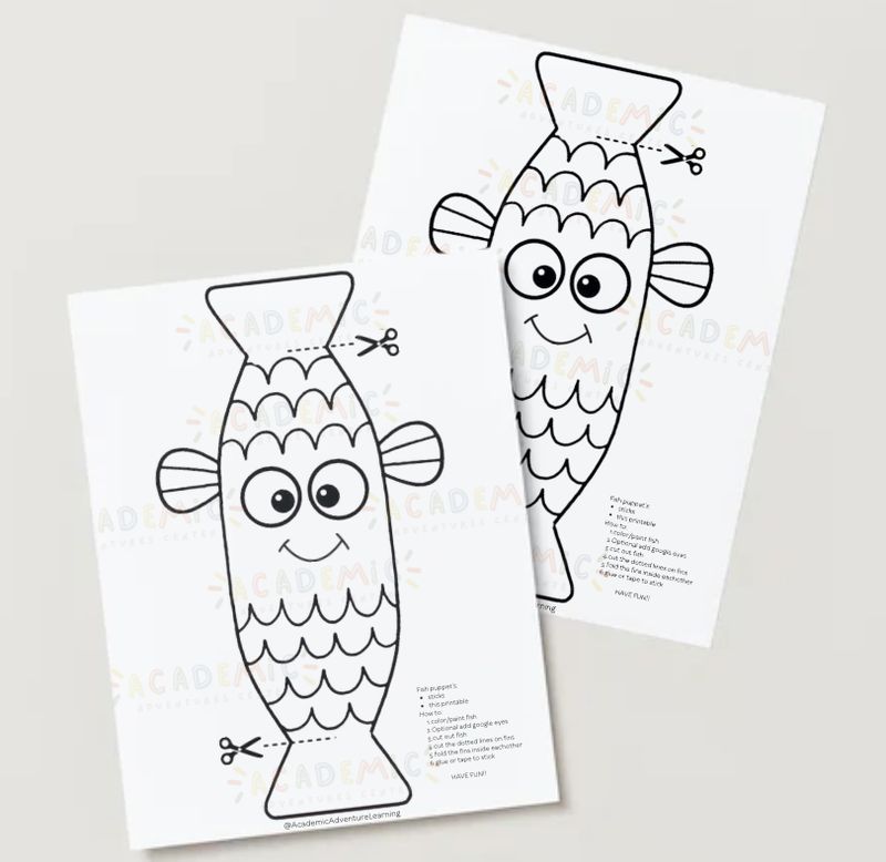 Fish Puppet Printable
