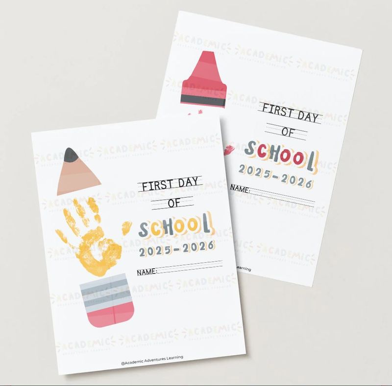 Back to School (first day of school) handprint (Bundle)