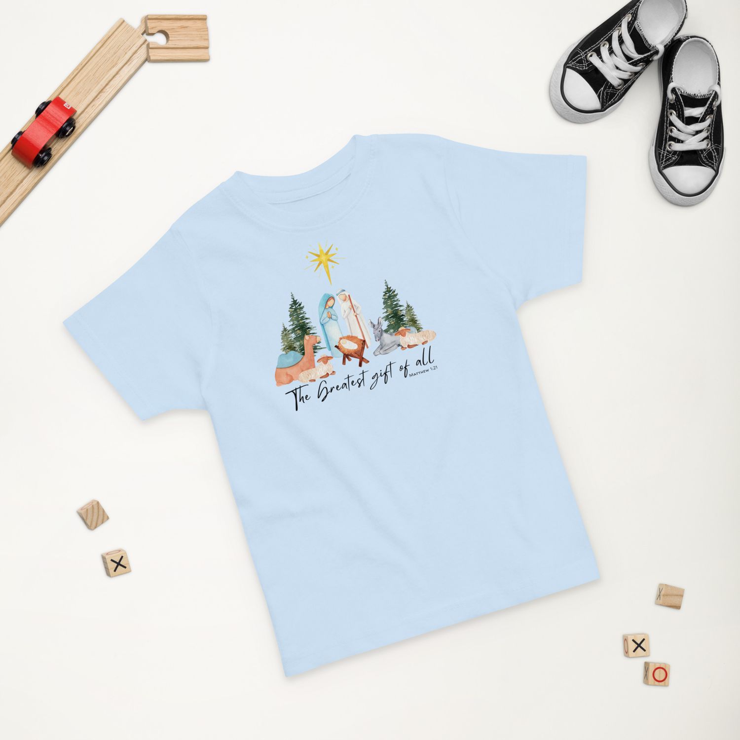 The Greatest Gift of All- Toddler Unisex Christian Christmas T-Shirt