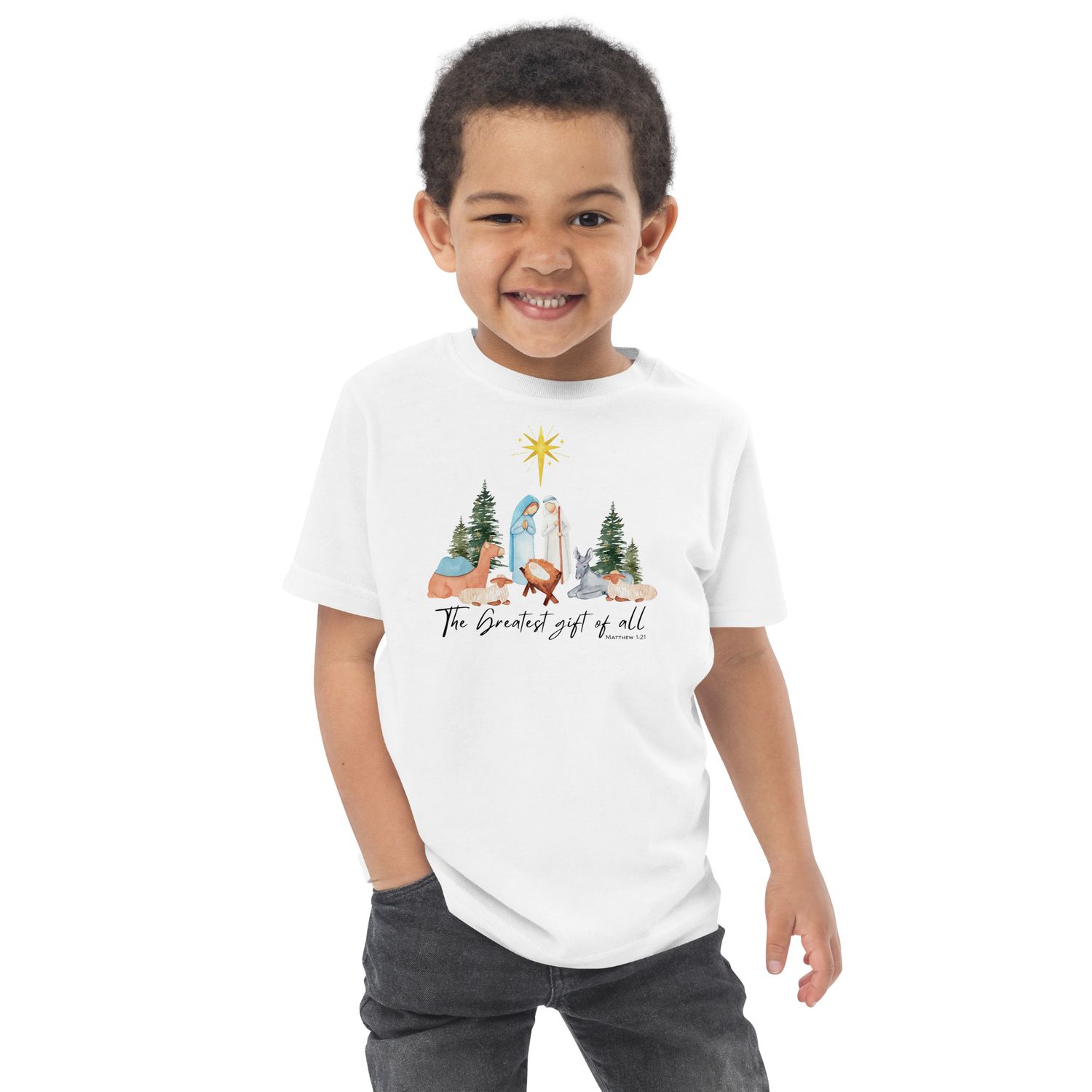 The Greatest Gift of All- Toddler Unisex Christian Christmas T-Shirt