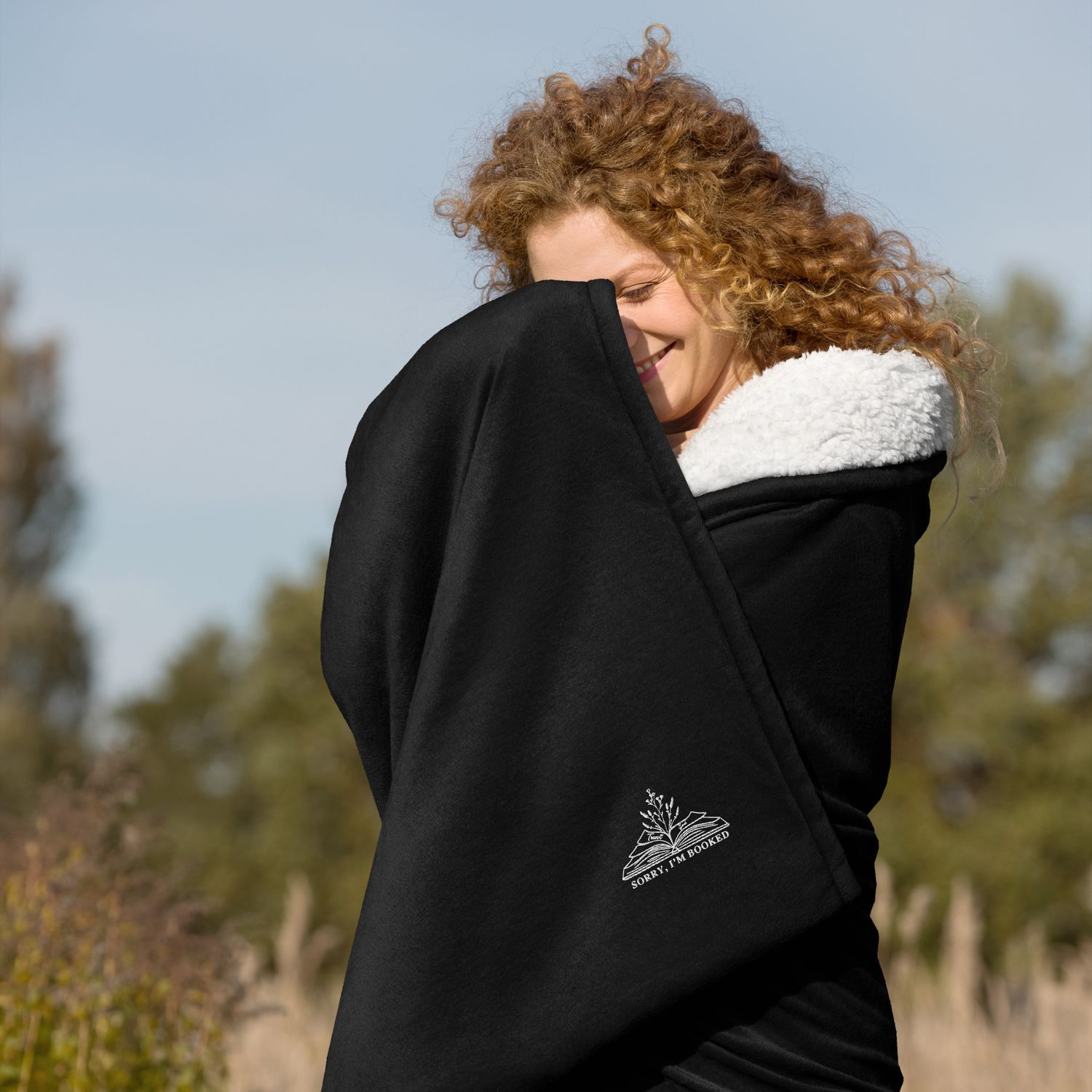 Premium Soft &amp; Cozy Sherpa Bible &quot;I&#39;m Booked&quot; Blanket