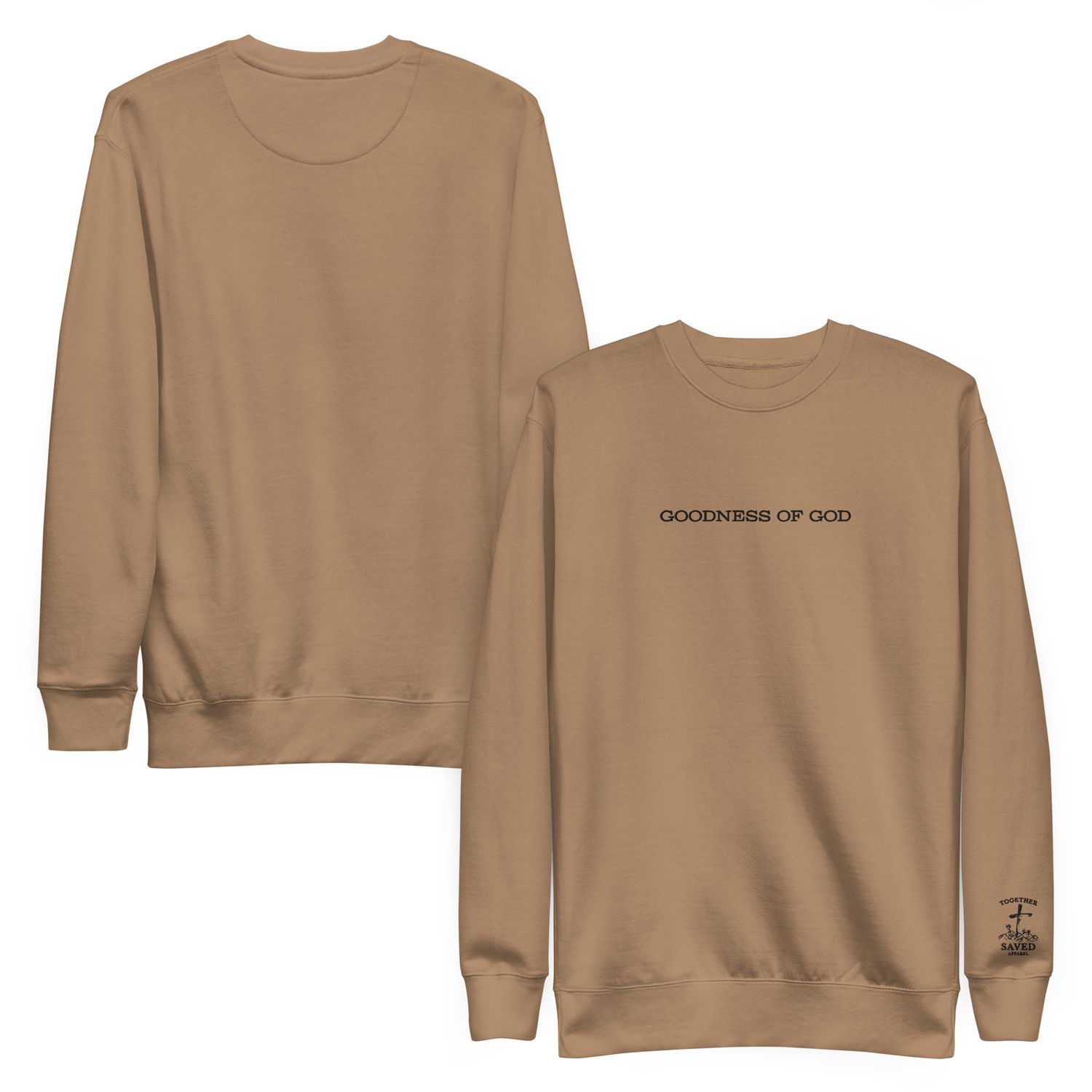 Goodness of God- Unisex Embroidered Premium Sweatshirt