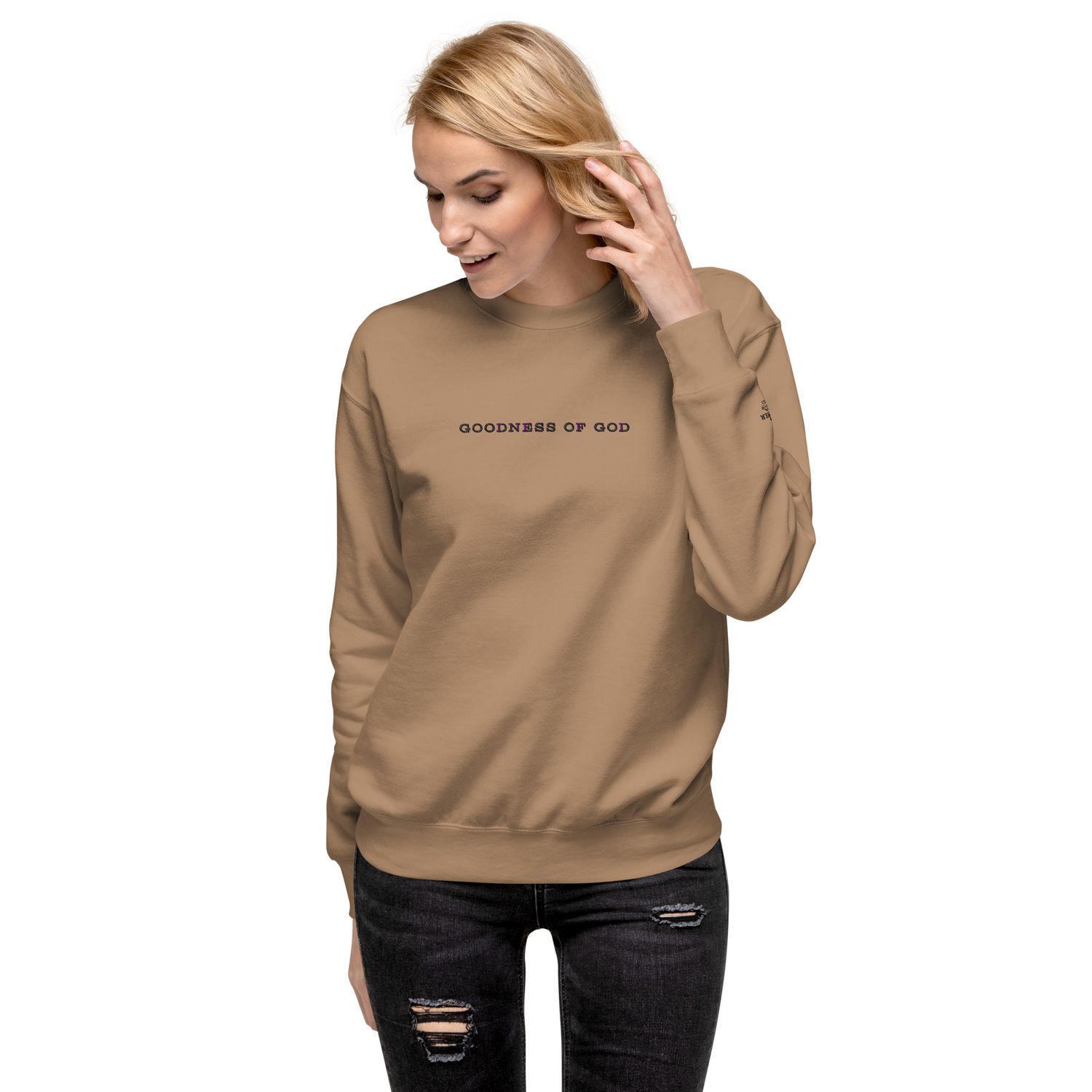 Embroidered Goodness of God- Unisex Sweatshirt