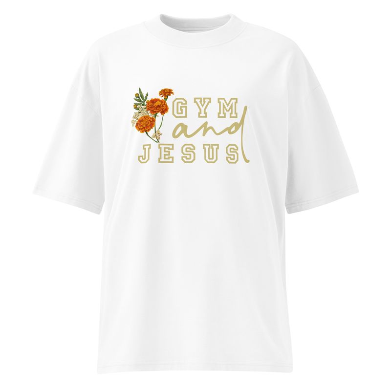 Gym and Jesus- Organic Cotton Oversized High Neck Shirt
