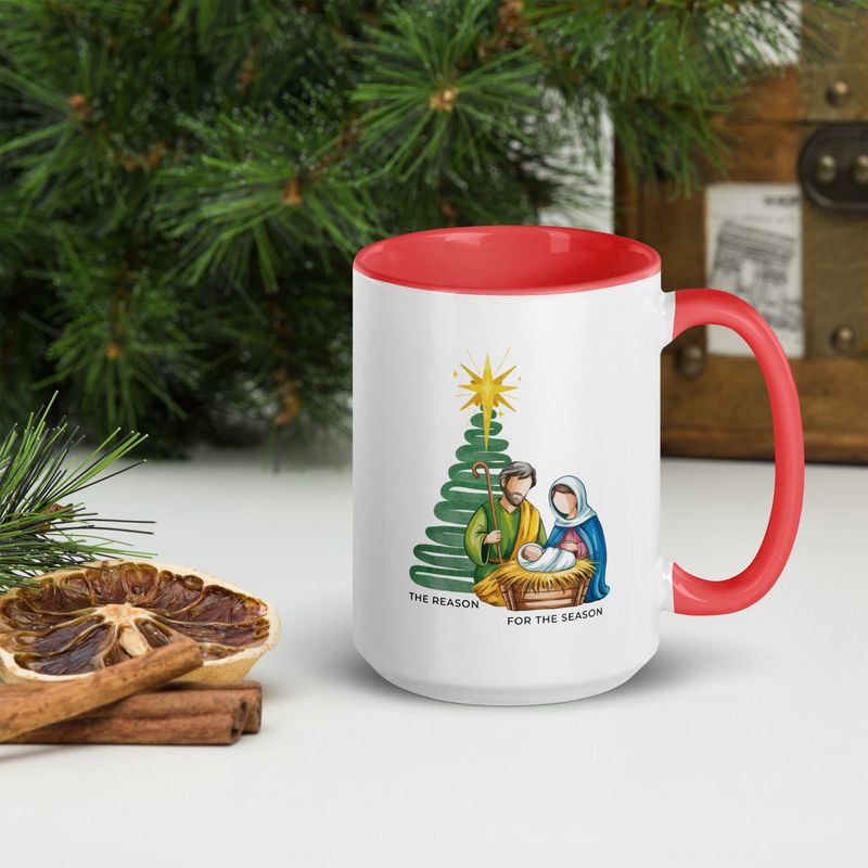 The Reason for the Season Mug with Color Inside