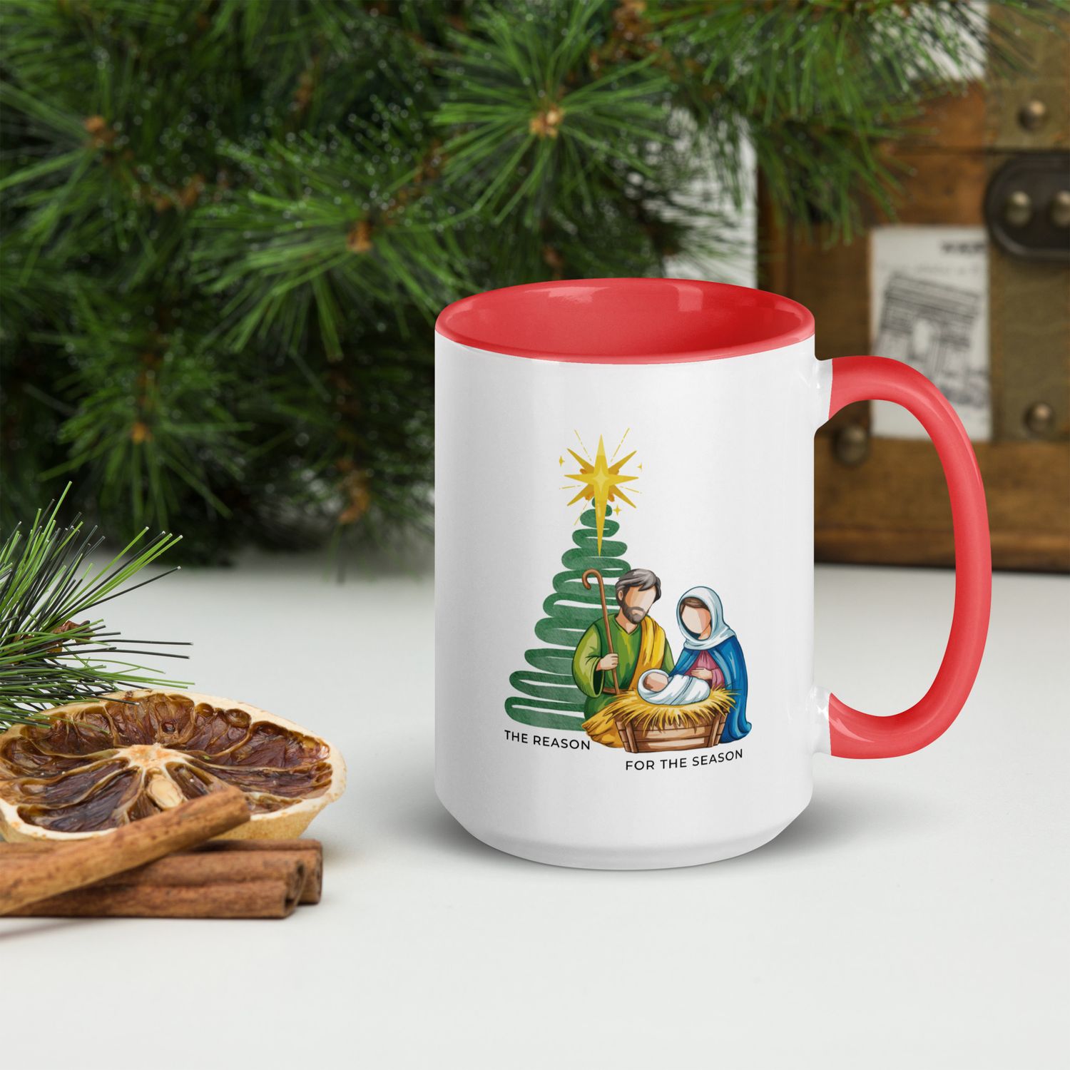 The Reason for the Season Mug with Color Inside
