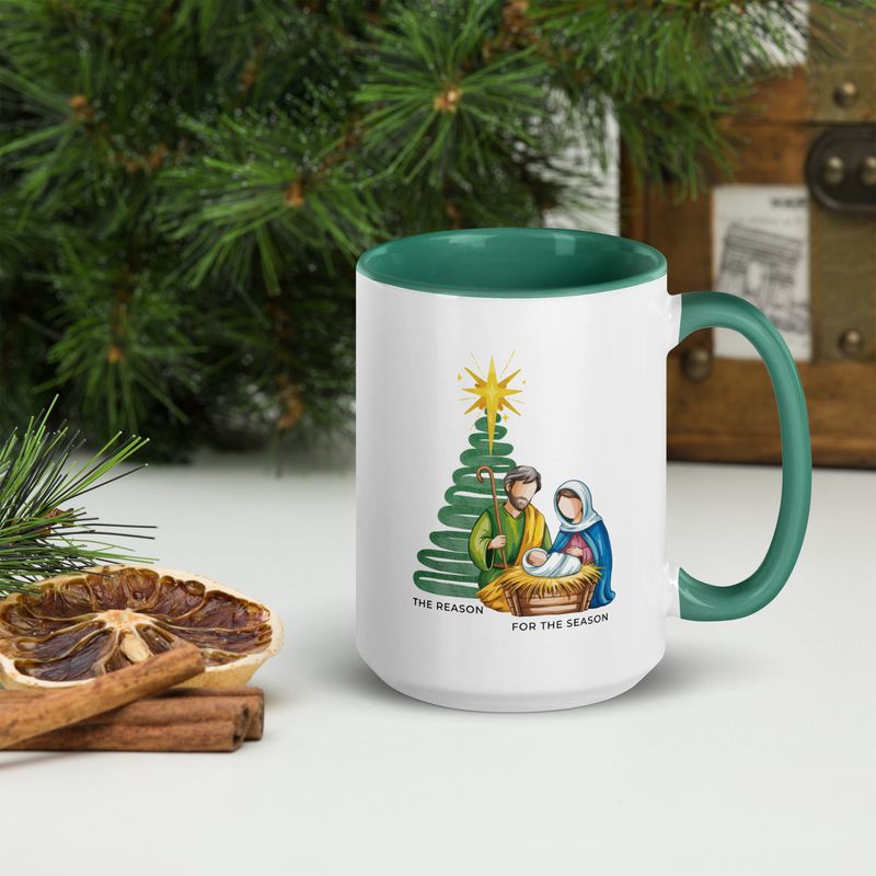 The Reason for the Season Mug with Color Inside