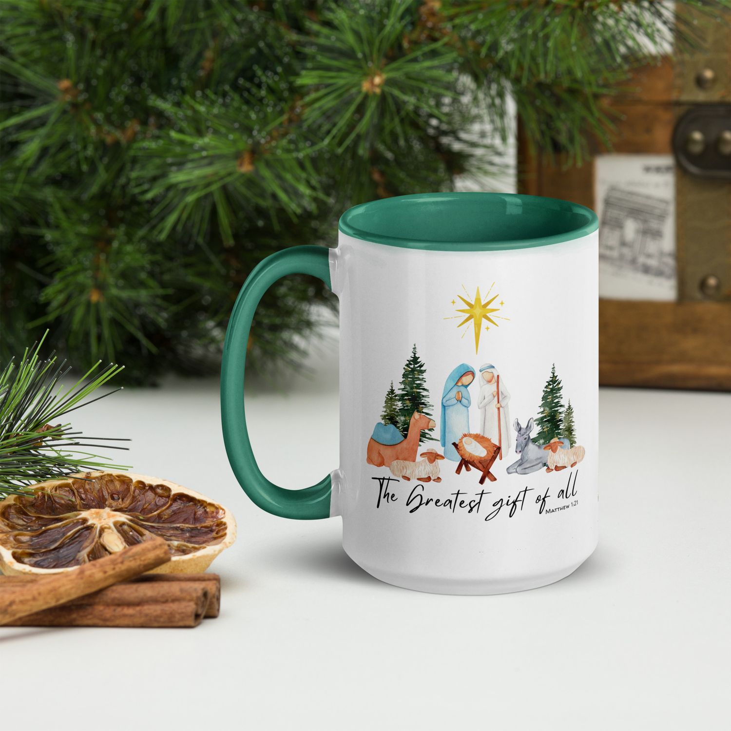 The Greatest Gift of All Mug with Color Inside