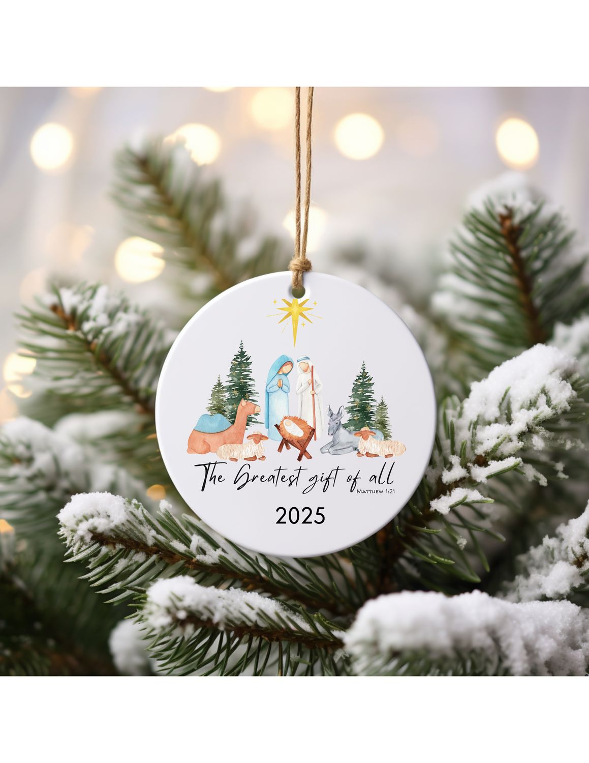 The Greatest Gift of All 2025 Ceramic ornament