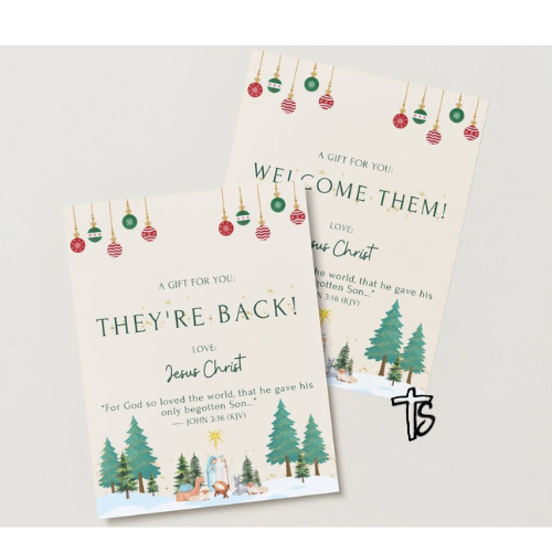 Day 1: Arrival Letter Bundle; Welcome &amp; They&#39;re Back Letter from your Jesus (doll) - Elf on the Shelf