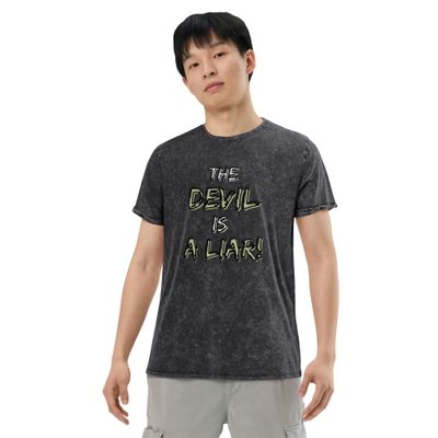 The Devil is Liar- Denim T-Shirt
