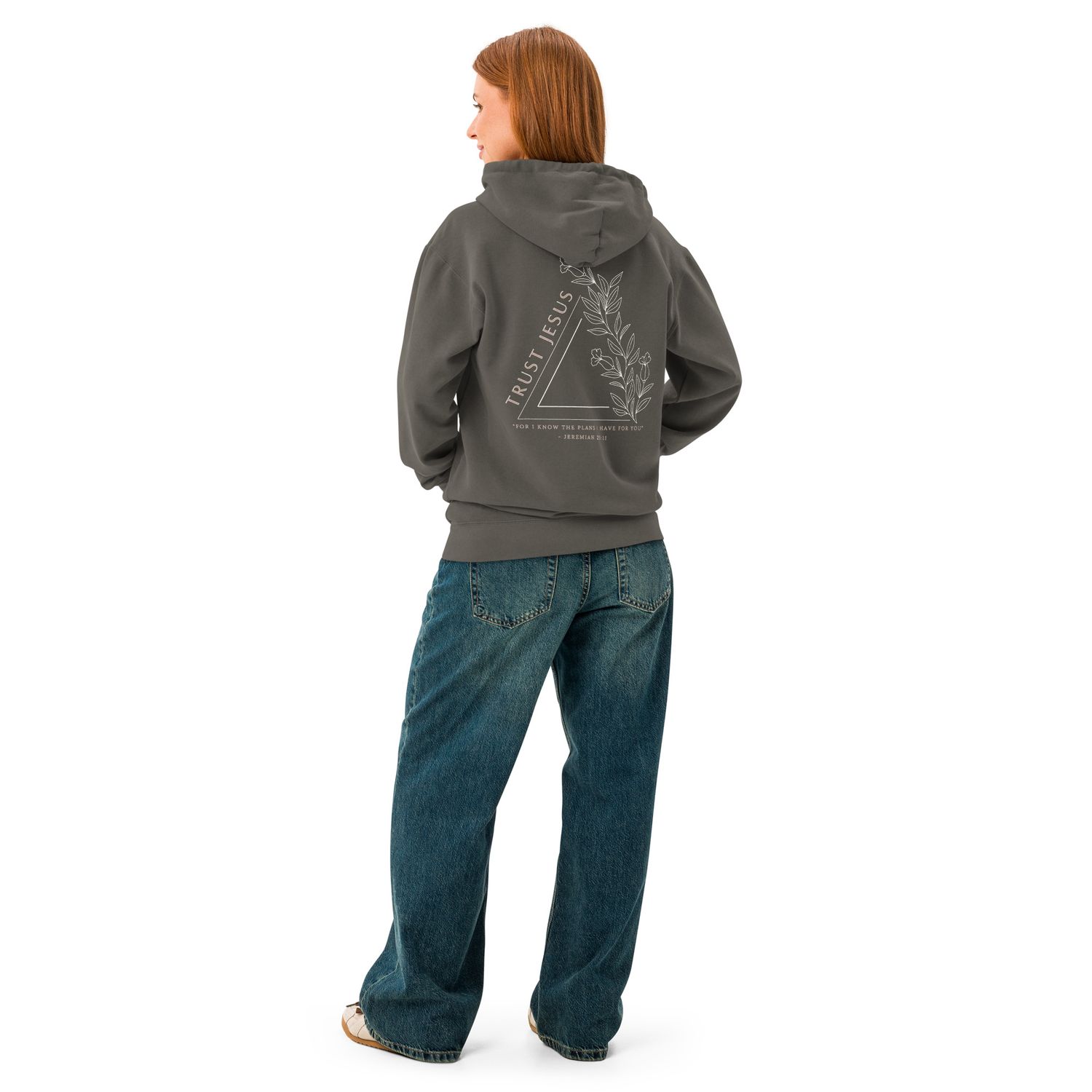 Trust Jesus- Women's garment-dyed hoodie